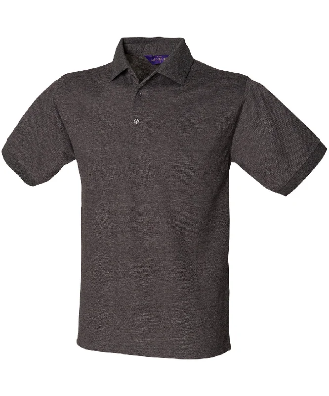 Silk polo shirtCharcoal - 65/35 Classic piqué polo shirt (C)