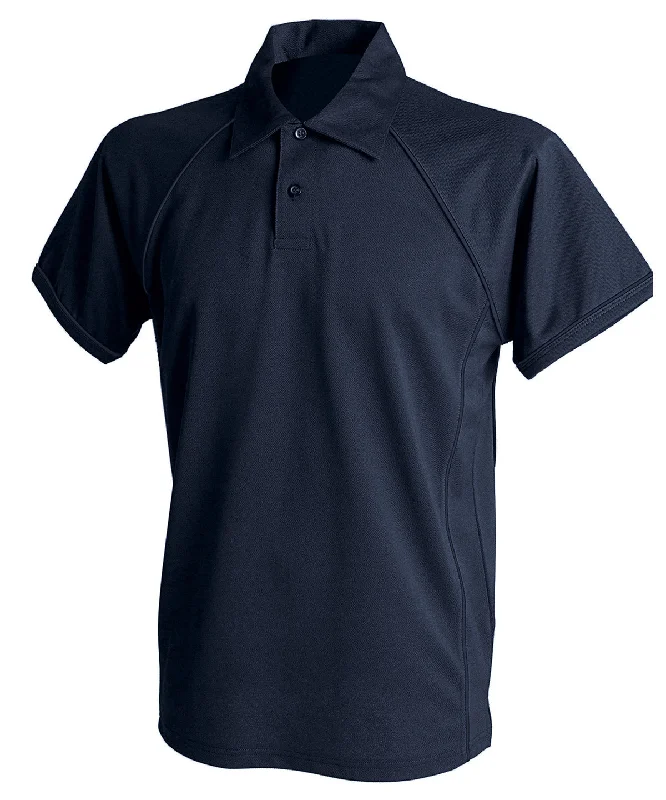 Thermal polo shirtNavy/Navy - Piped performance polo