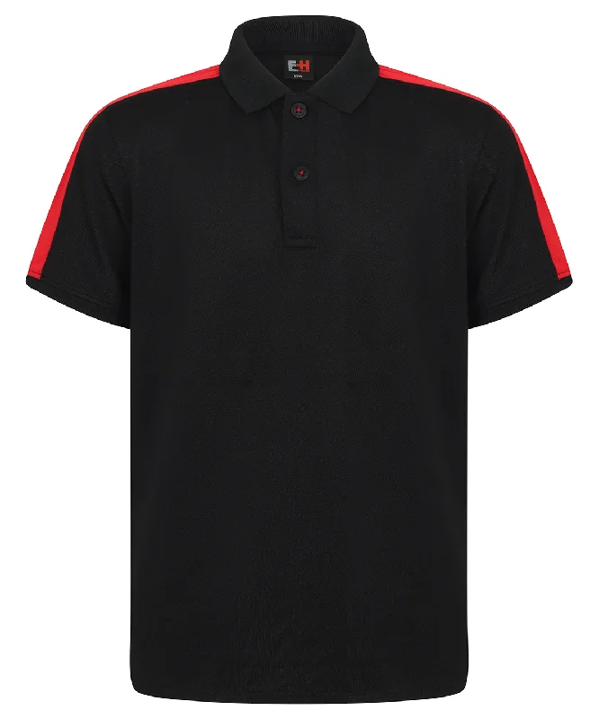 Tie-dye polo shirtBlack/Red - Kids contrast panel polo