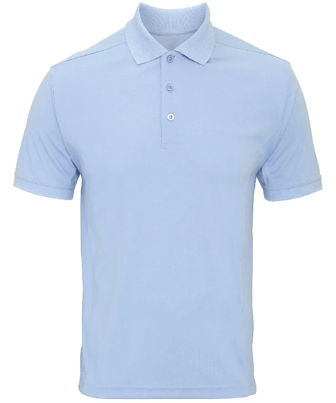 Solid polo shirtLight Blue - Coolchecker® piqué polo