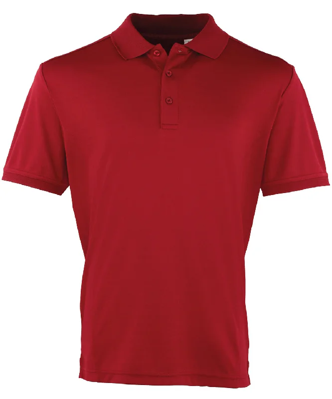 Abstract polo shirtBurgundy - Coolchecker® piqué polo