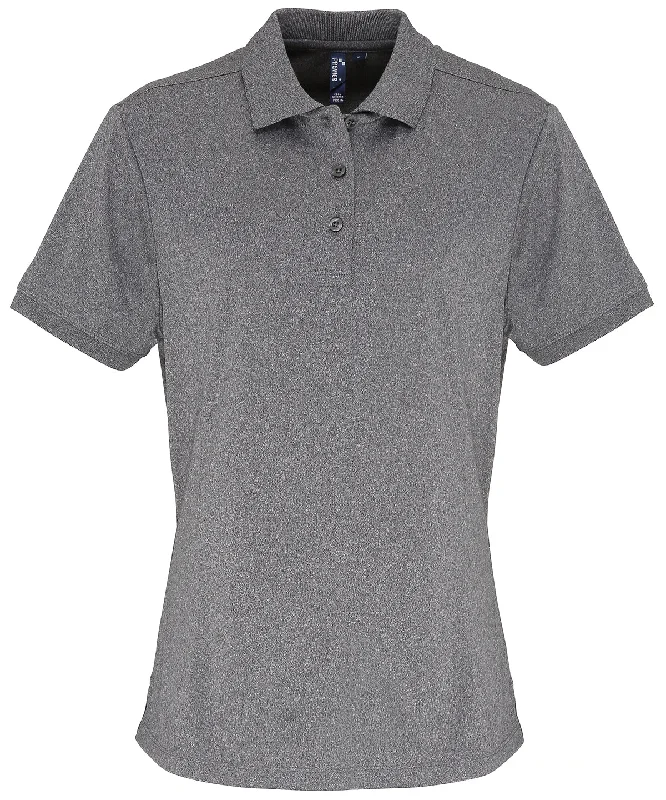 Handmade polo shirtGrey Melange - Women's Coolchecker® piqué polo