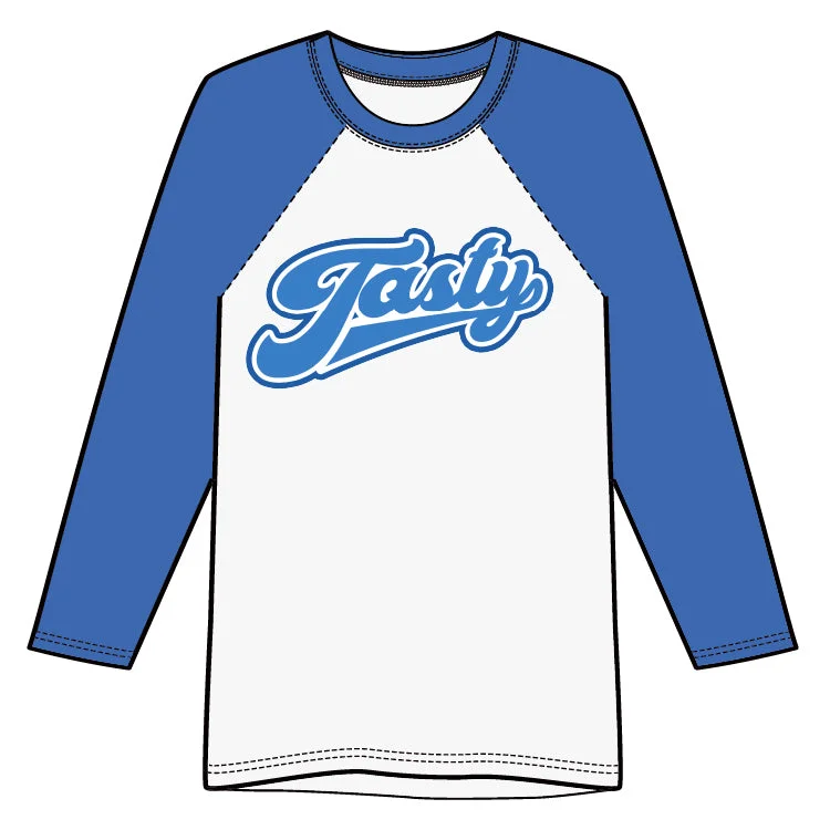 TASTY STEVE - 'Tasty Tee' Raglan Shirt - Blue