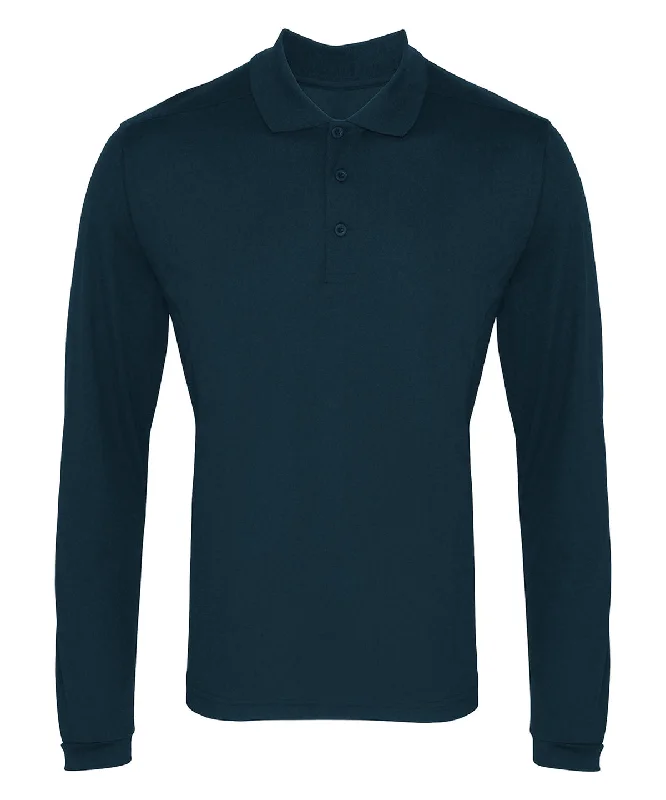 Bridal polo shirtNavy - Long sleeve Coolchecker® piqué polo