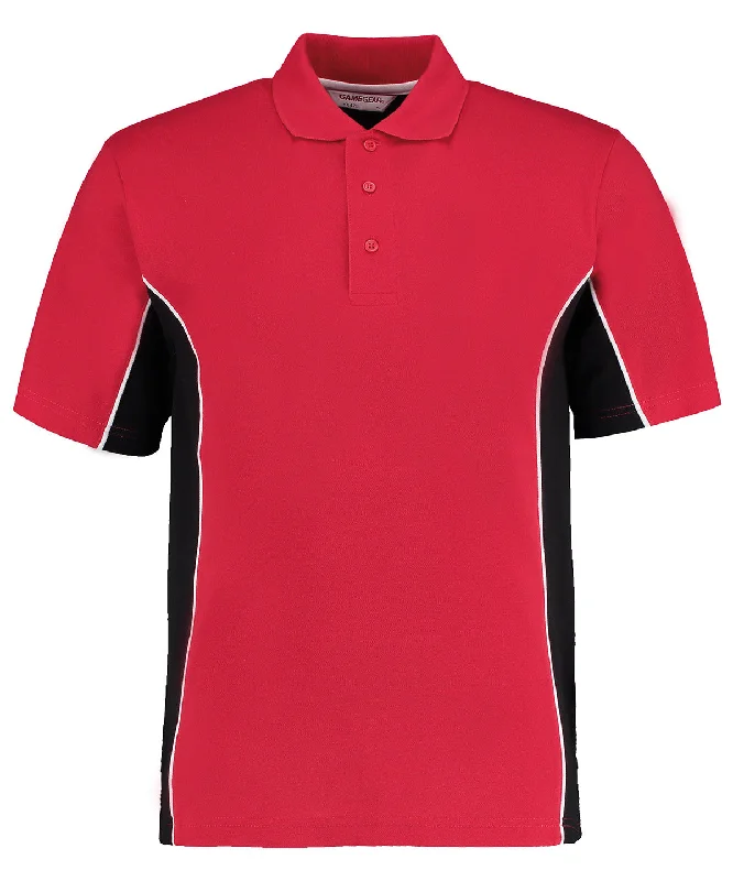 Branded polo shirtRed/Black/White - Track polo (classic fit)