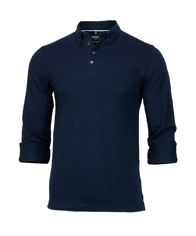 Eco-friendly polo shirtDark Navy - Carlington – deluxe long sleeve polo