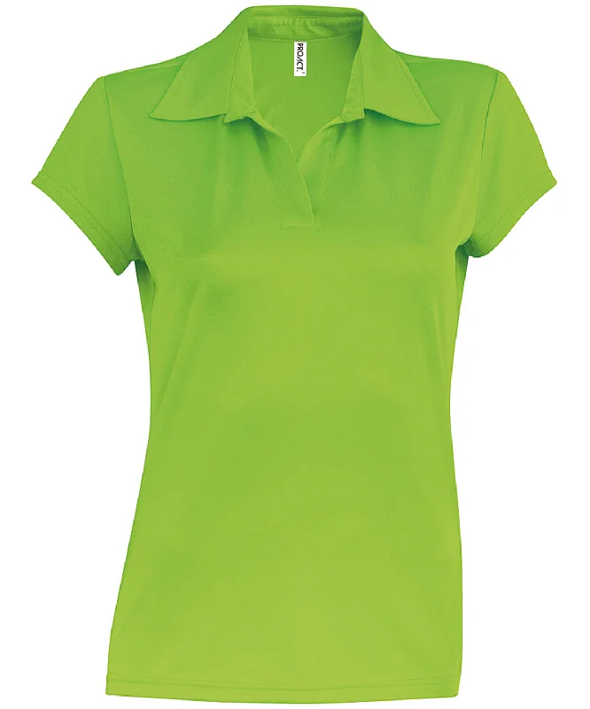 Button-up polo shirtLime - Ladies' short-sleeved polo shirt