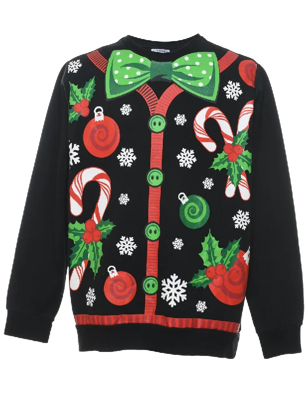 Corduroy JacketsBlack Christmas Sweatshirt - XL