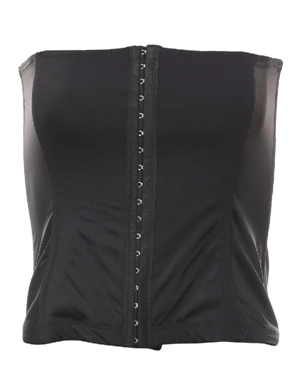 Logo JacketsBlack Classic Boned Corset - S