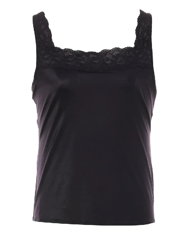 Ski JacketsBlack Classic Lace Camisole - S