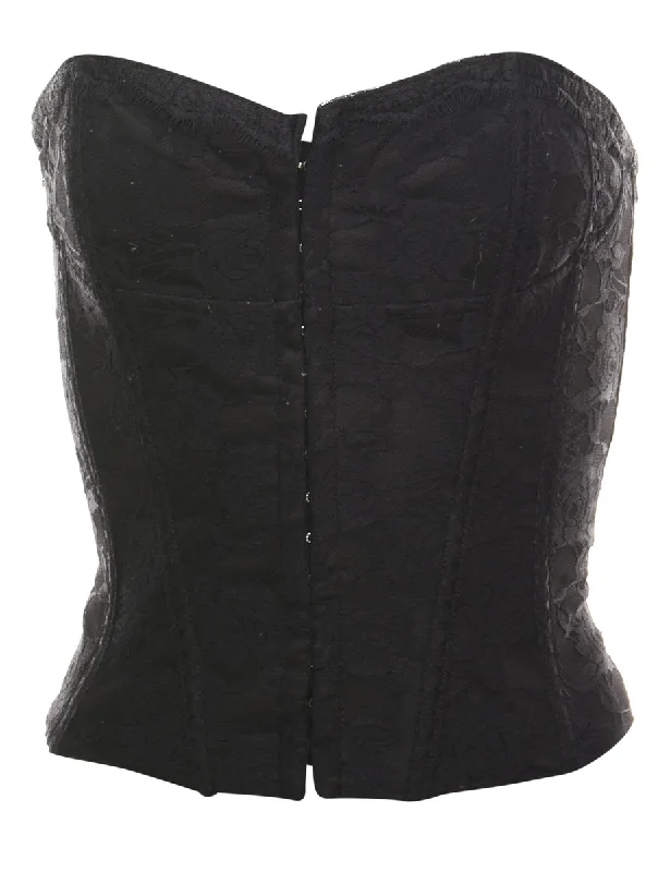 Camping JacketsBlack Classic Lace Corset - S