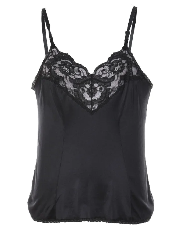 Limited Edition JacketsBlack Classic Lace Trim Camisole - S