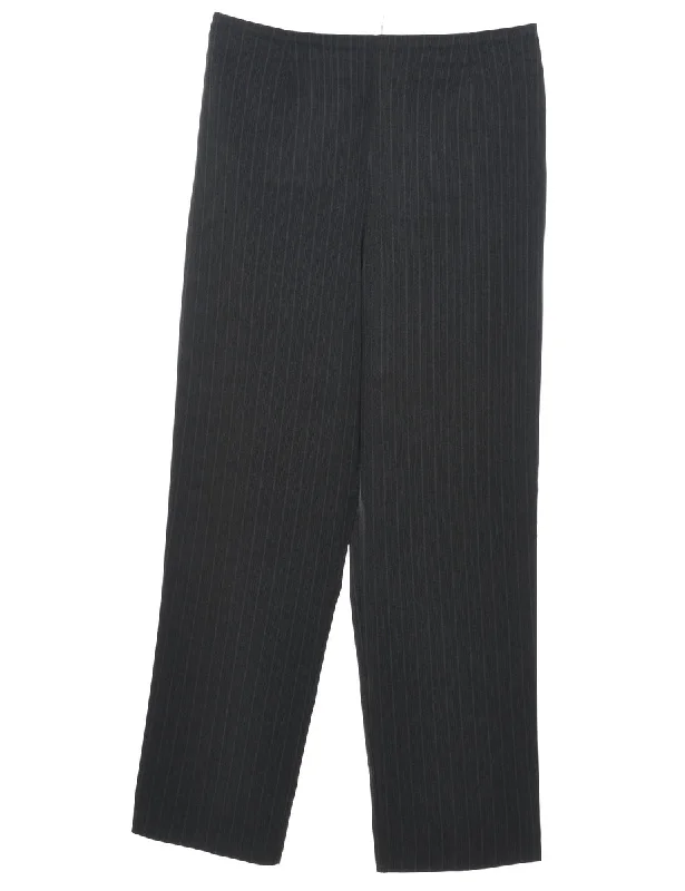 Flannel JacketsBlack Classic Pinstriped Trousers - W32 L31