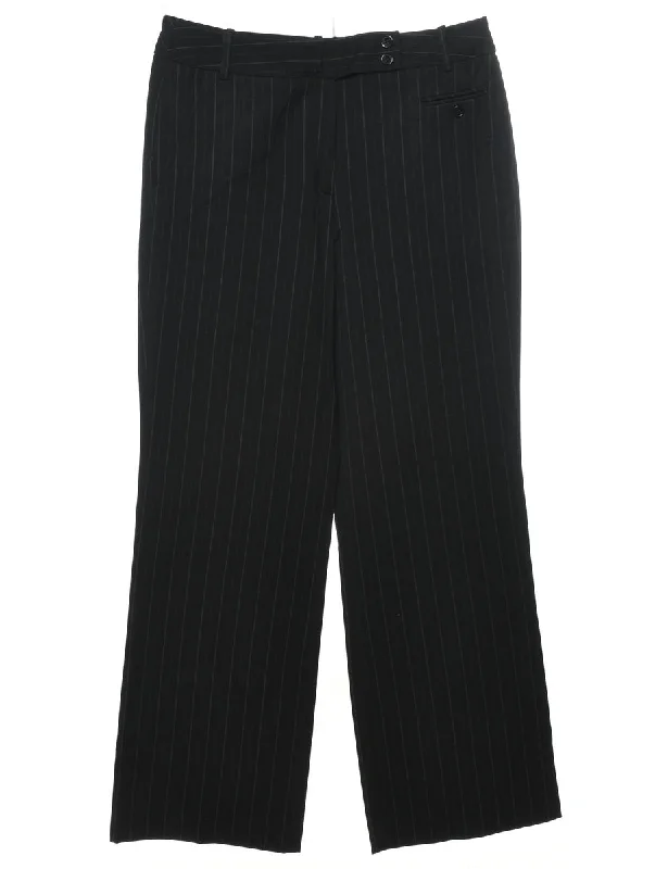 College JacketsBlack Classic Striped Trousers - W32 L32