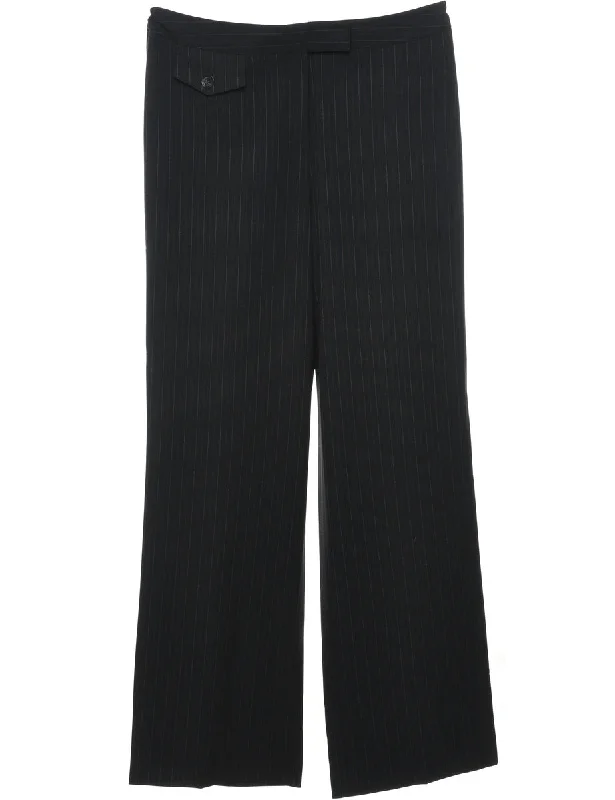 Collaborative JacketsBlack Classic Striped Trousers - W32 L34