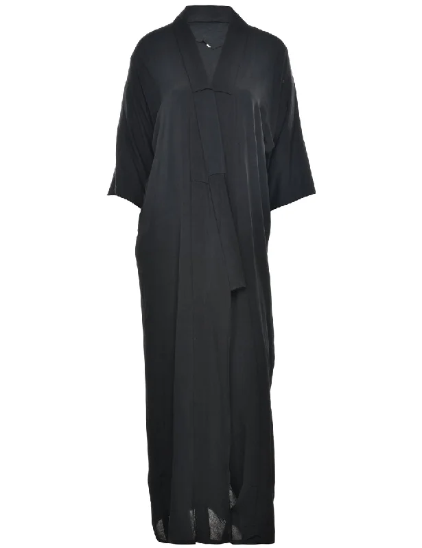 Festival JacketsBlack Full Length Kimono - L