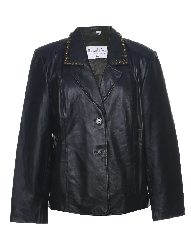 Hemp JacketsBlack Leather Jacket - L