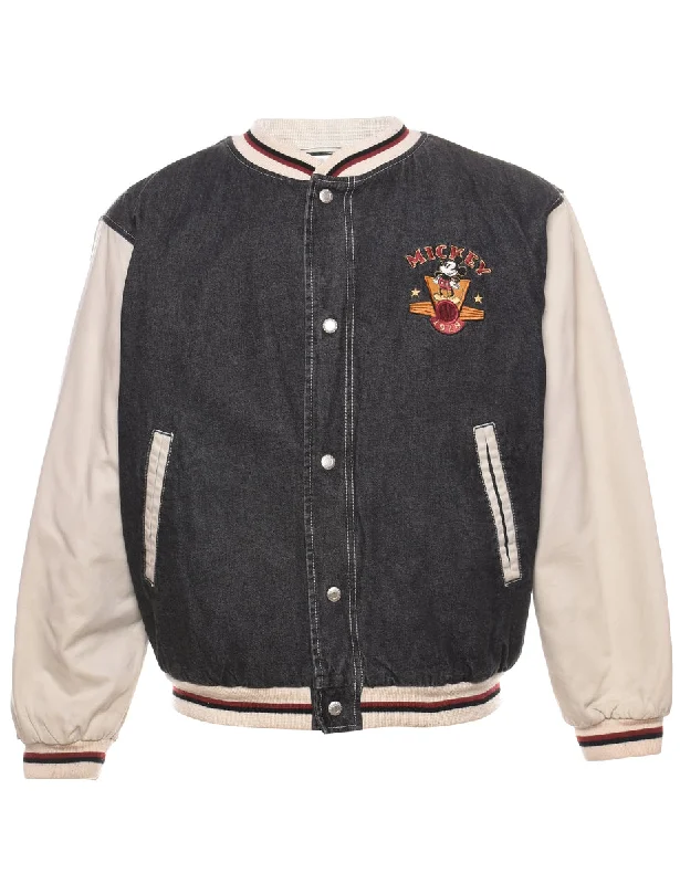 Leather JacketsDisney Mickey Mouse 1990s Bomber Jacket - S