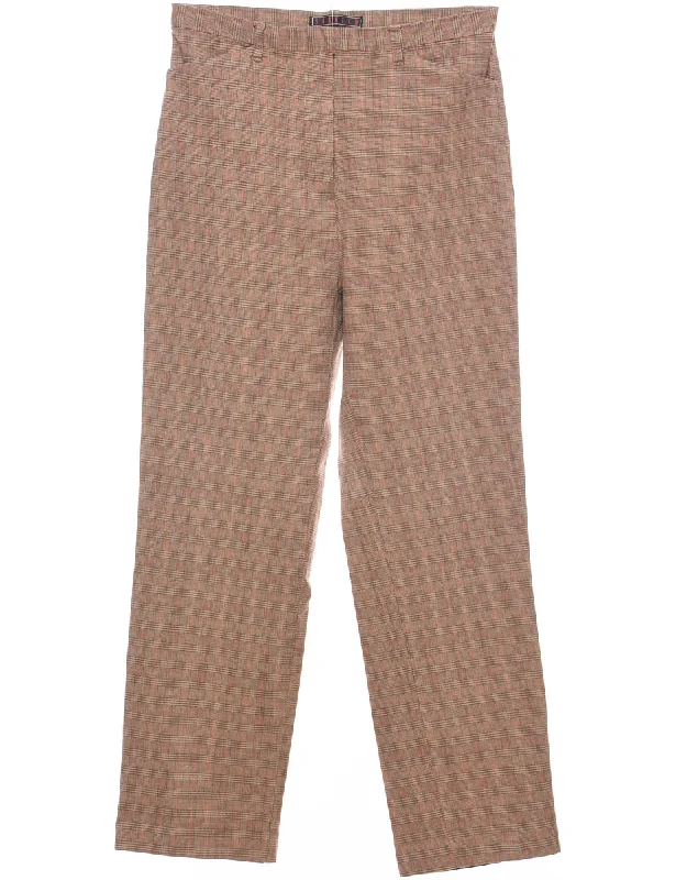 Lounge JacketsDogtooth Check Light Brown Trousers - W28 L29