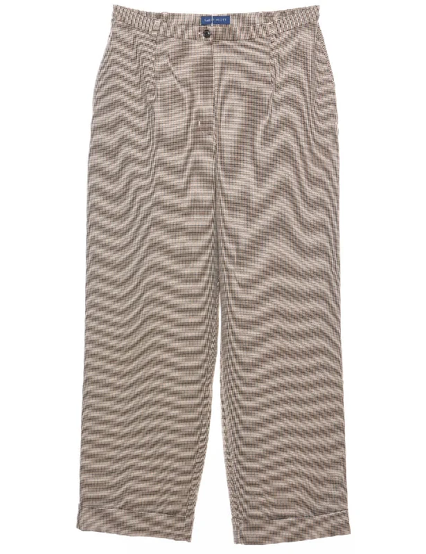 Festival JacketsDogtooth Light Brown & Off-White Trousers - W30 L29