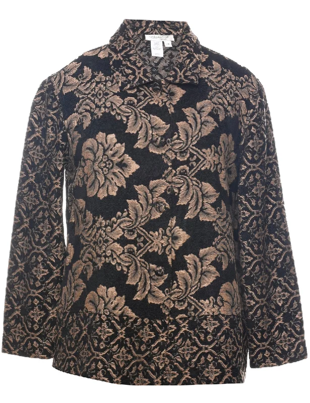 Velvet JacketsFloral Pattern Tapestry Jacket - L