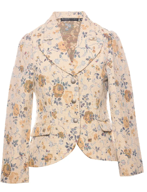 Waterproof JacketsFloral Pattern Tapestry Jacket - M