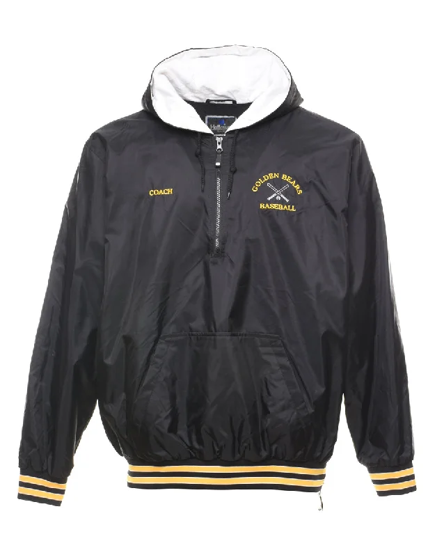 Down JacketsGolden Bears Baseball Quarter-Zip Black & Yellow Bomber Jacket - XL