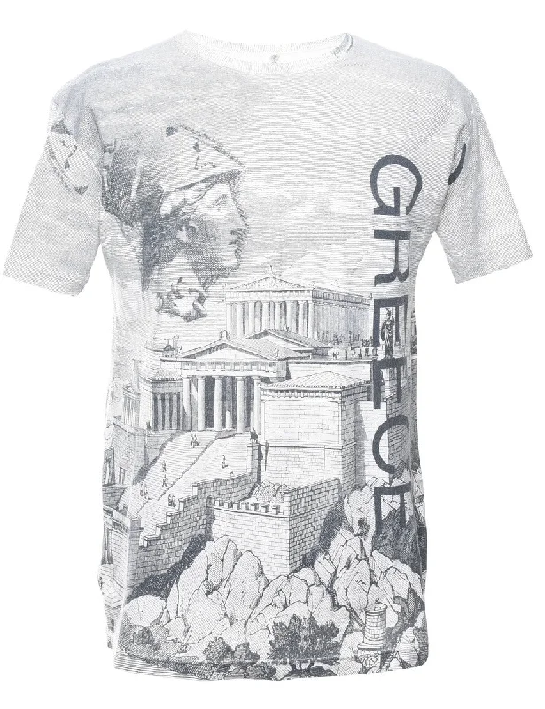 Designer JacketsGreece Printed T-shirt - XL