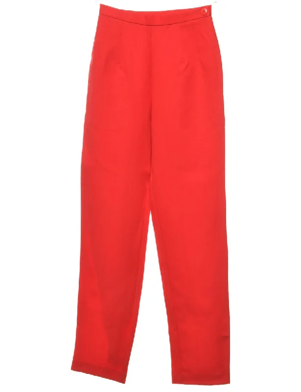 Cashmere JacketsHigh Waist Red Trousers - W24 L31