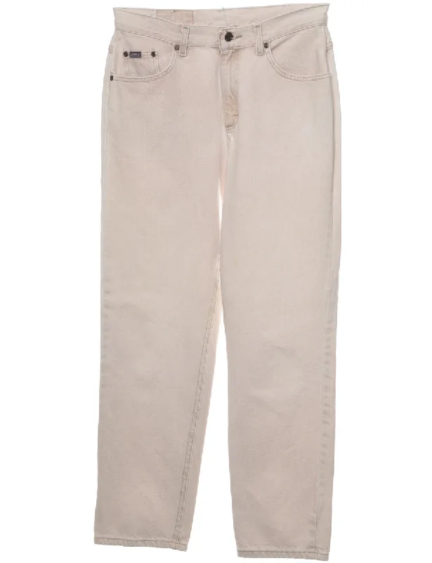 Trench CoatsHigh Waist Tapered Lee Ivory Jeans - W31 L31