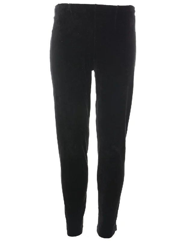 Suede JacketsLiz Claiborne Black Velour Leggings - W27 L29