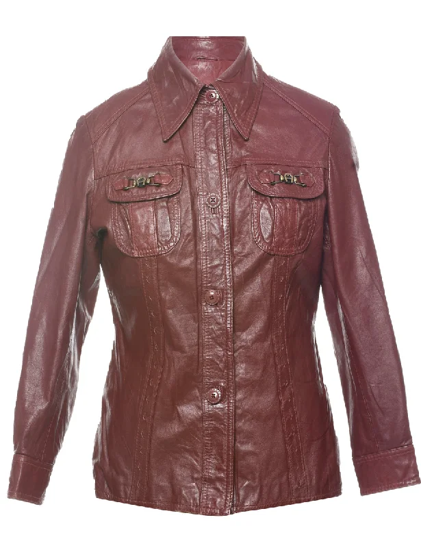 Limited Edition JacketsMaroon 1970s Leather Jacket - S