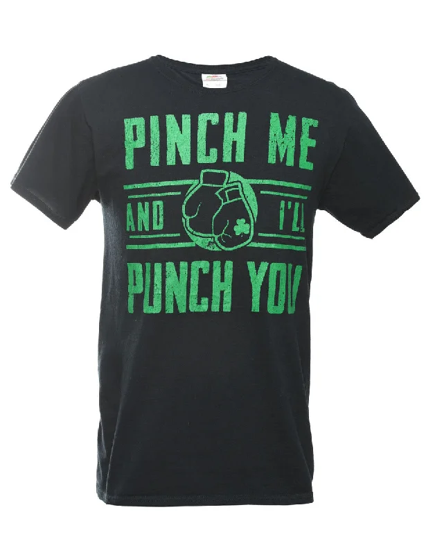 Casual JacketsPinch Me And I'll Punch You Printed T-shirt - S