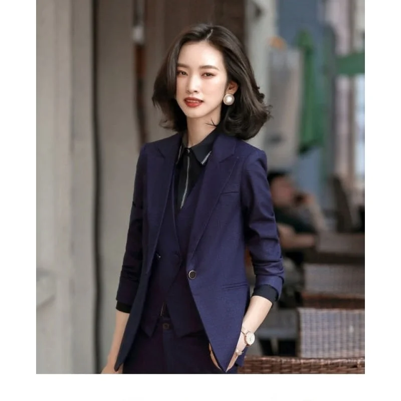 Track JacketsPurple Coat Only Notched Formal Uniform Design Suit for Women