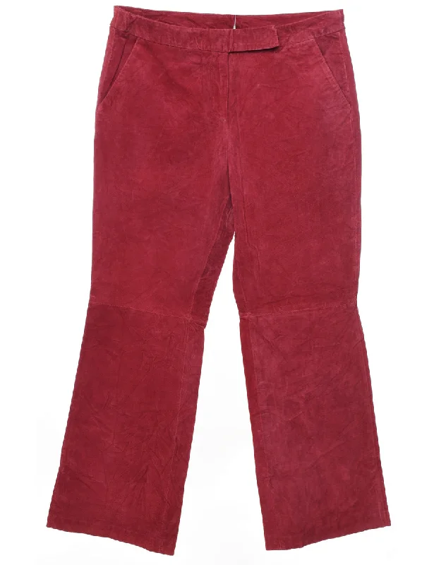 Lace-Up JacketsRed Classic Suede Trousers - W32 L28