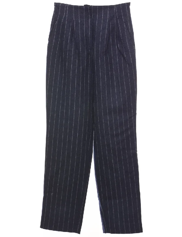 Camping JacketsStriped Navy & White Casual Trousers - W28 L31