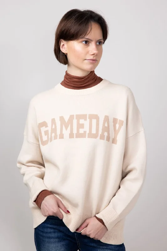 Gameday Sweater for Women in Oat/Taupe | GW18GD-OATTPEWork Knit Tops