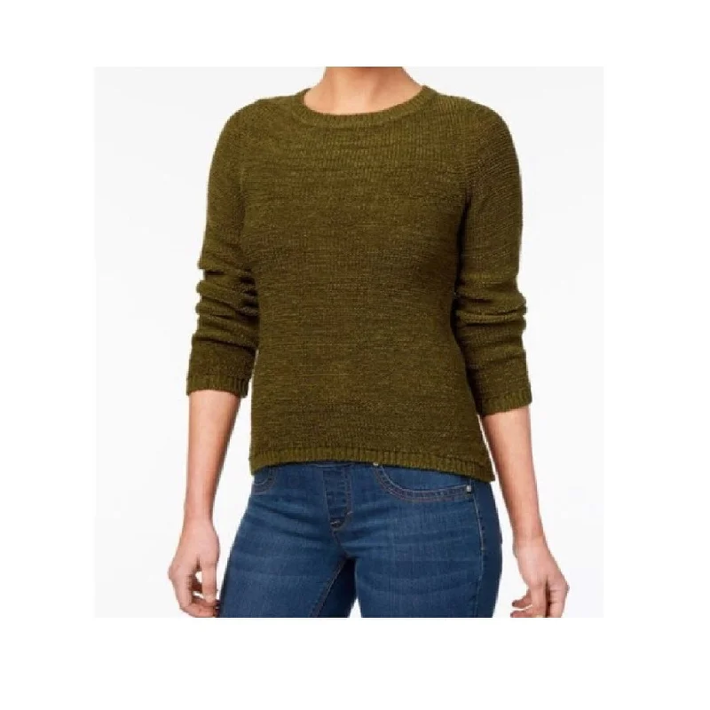 Style & Co Women's Boat-Neck Sweater Ivy Size Large - GreenBand Merch Knit Tops