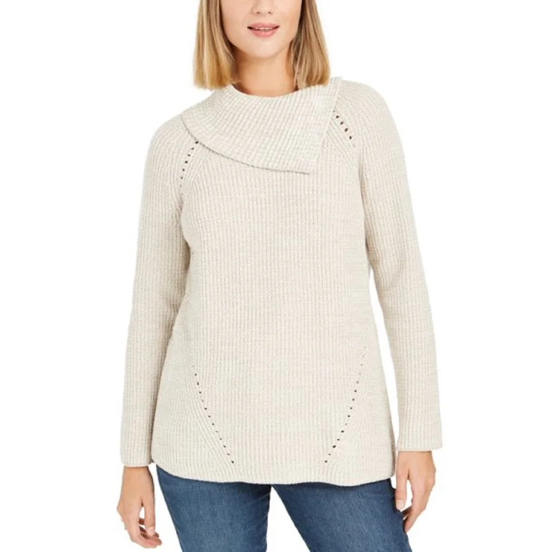 Style & Co Women's Pointelle-Knit Sweater Beige Size Extra Large - X-LargeSports Team Knit Tops