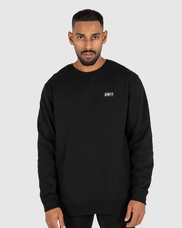 UNIT Stack Mens Crew SweaterPunk Knit Tops