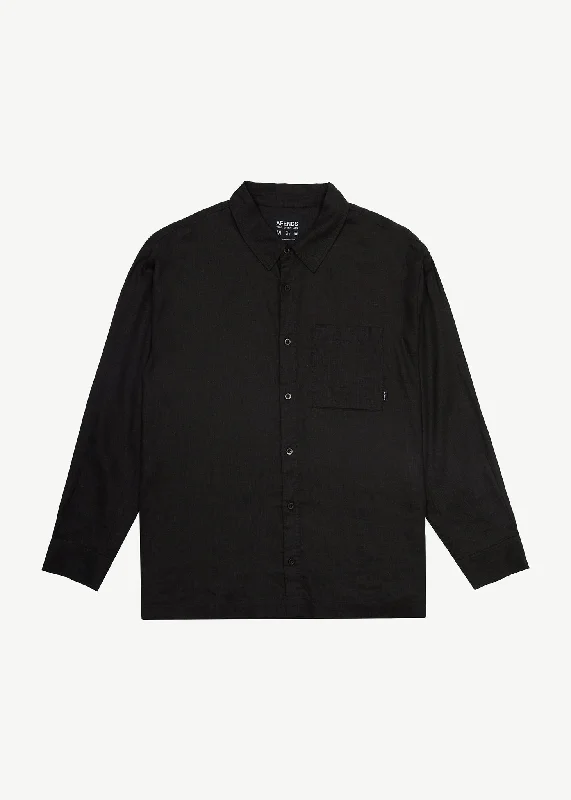 Button-Down ShirtsAFENDS Mens Everyday - Long Sleeve Shirt - Black