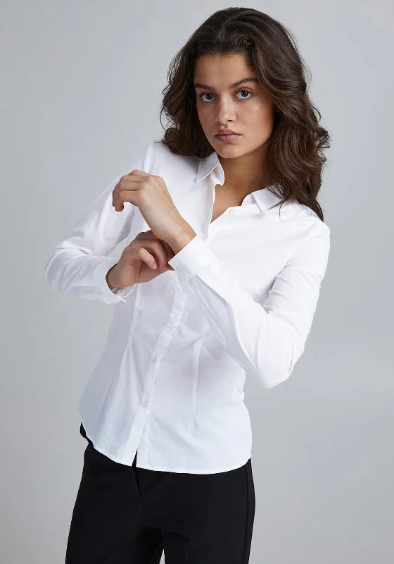 Sleep ShirtsICHI Long Sleeve Tailored Shirt, White