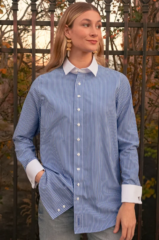 Formal ShirtsLauren Boyfriend Shirt - Blue Stripe