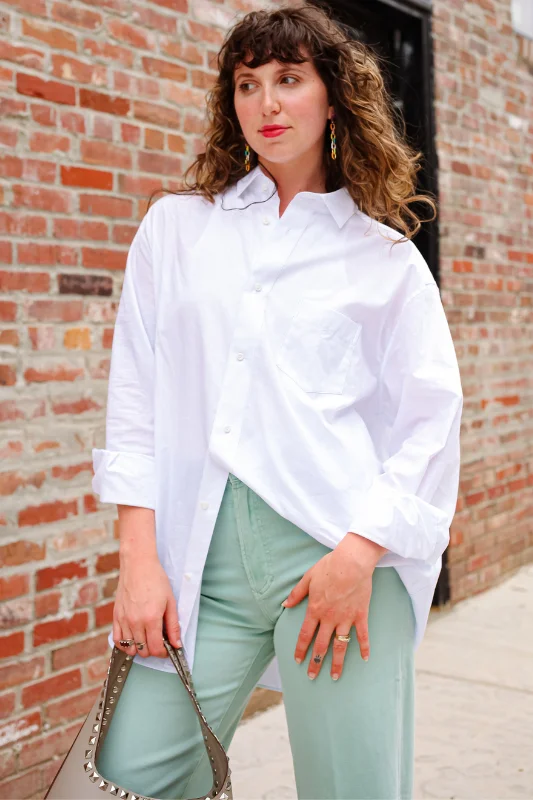 Lounge ShirtsLauren Boyfriend Shirt - White Linen