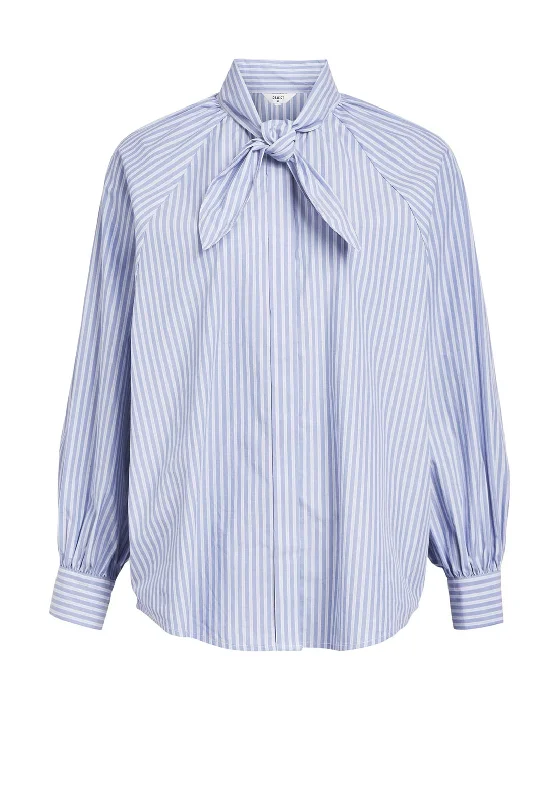 Fitted ShirtsOBJECT Alex Bow Tie Striped Shirt, Serenity