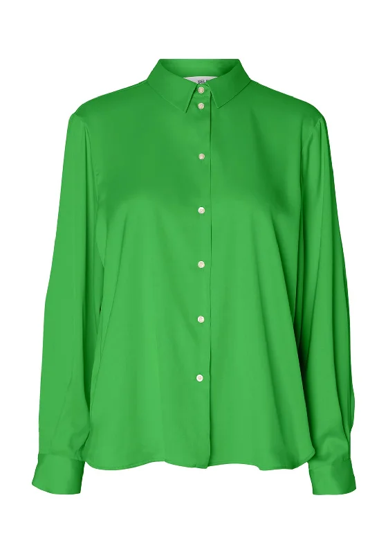 Fringed ShirtsSelected Femme Talia-Franziska Relaxed Shirt, Classic Green