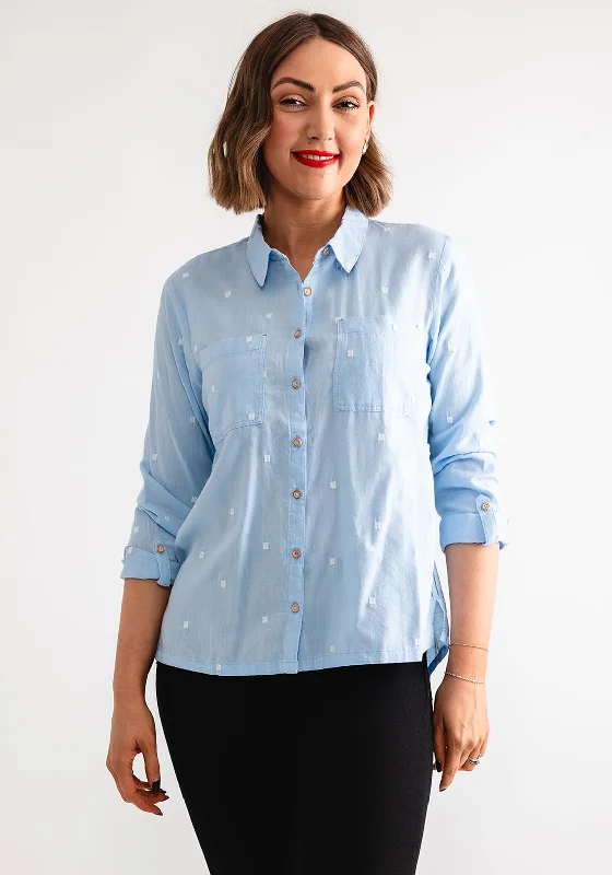 Cultural ShirtsWhite Stuff Sophie Organic Cotton Shirt, Light Blue