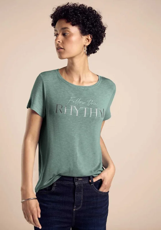 Layered ShirtsStreet One Embellished Graphic T Shirt, Green