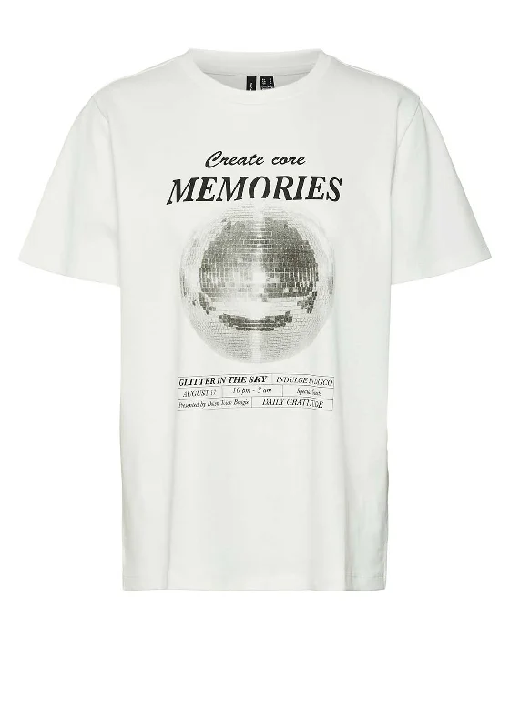 Travel ShirtsVero Moda Ebru Dianne Disco Ball Graphic T Shirt, White