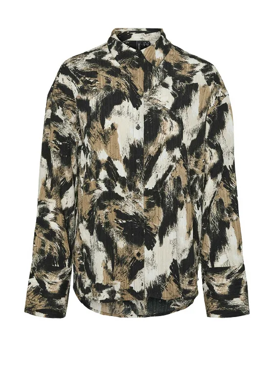 Urban ShirtsVero Moda Pila Abstract Print Shirt, Beige